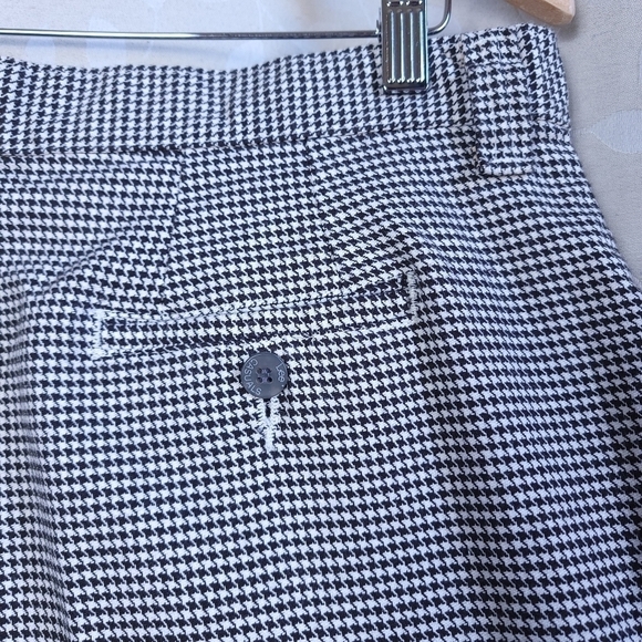 Vintage 90s Lee Houndstooth Tapered Leg Trouser Pants Black White Plus 16 - Picture 11 of 16